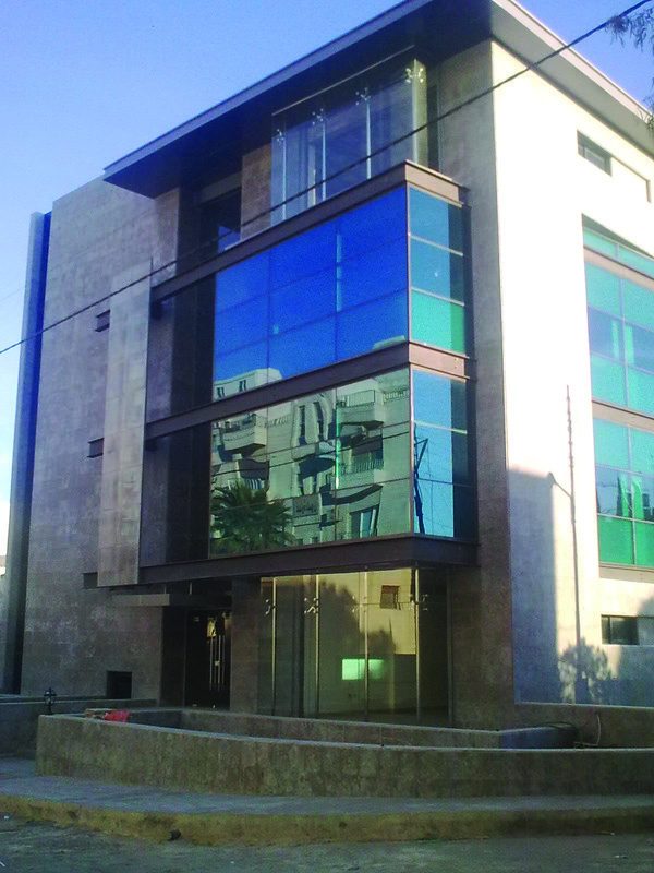 Glass façade detail