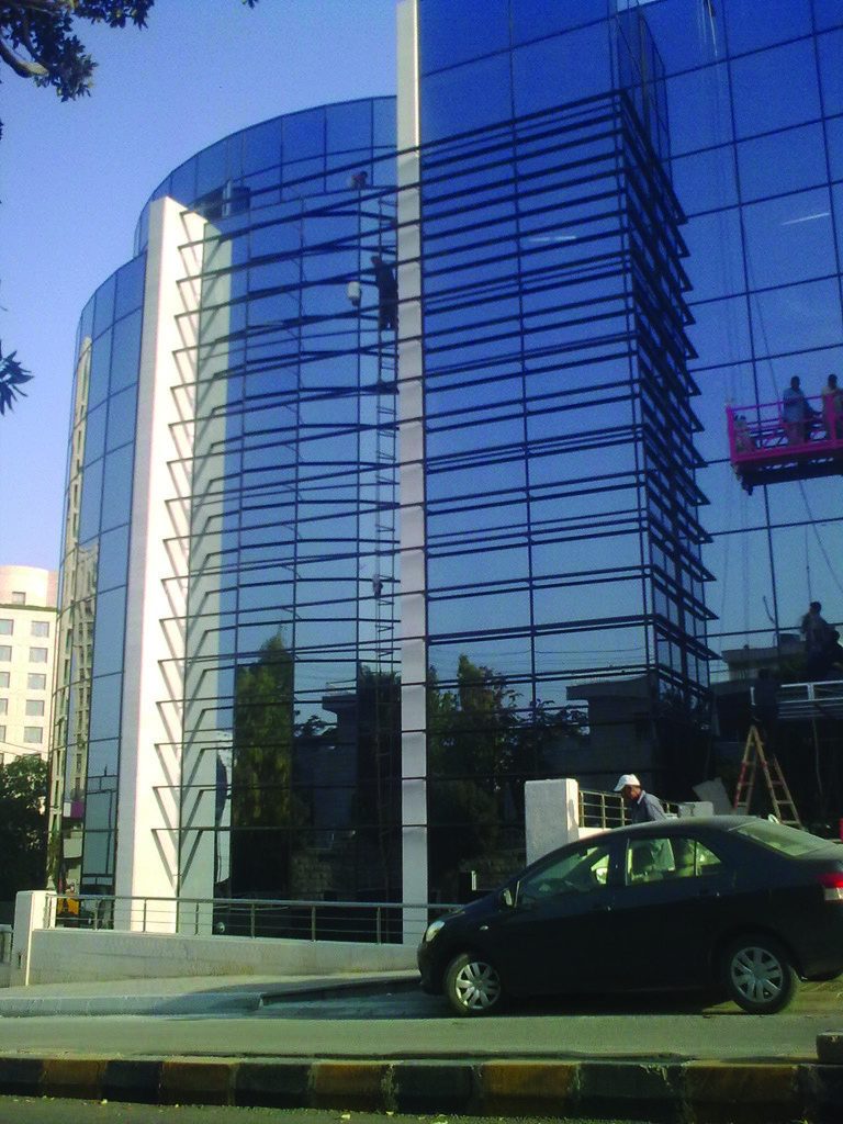 Glass commercial building